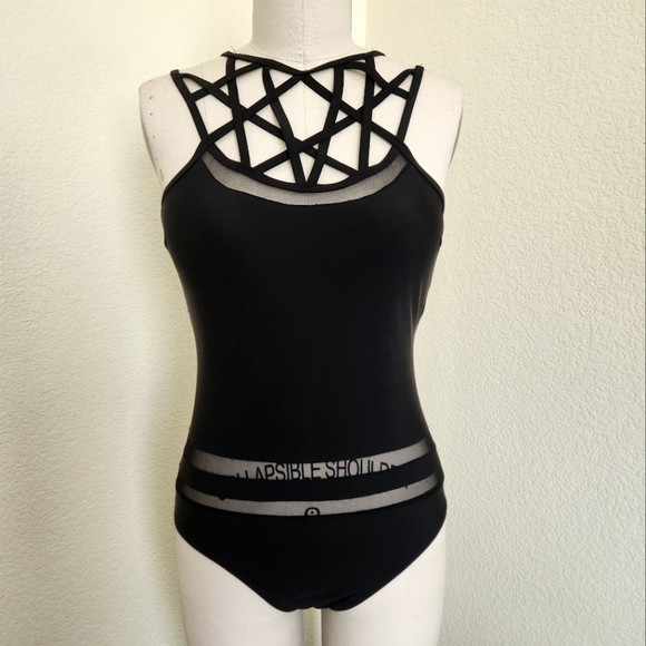 Gothic Onepiece Swimsuit - Picture 1 of 5